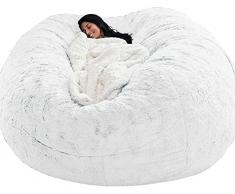 Poltrona sacco Copertura del sacchetto di fagioli (senza riempimento) - copertura del pouf rotondo allungato - copertura del divano for il sacchetto interno interno esterno for bambini adulti Poltrona