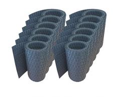 workingHOUSE Recinzione Giardino, Polyrattan, Frangivista, Protezione per Gli Sguardi Indiscreti, Pannelli per Recinzioni 255 cm x 19 cm (12x Antracite)