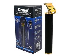 KEMEI Tagliacapelli per Uomo Trinciatrice Professionale per Intaglio di Capelli Trimmer per toelettatura USB Tagliacapelli Ricaricabile con Dettaglio 0mm Ricaricabile con 4 pettini Limite,Nero