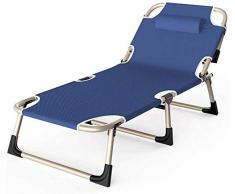 BUJOG Sedie pieghevoli Sedia a sdraio Poltrone reclinabili regolabili, Sedia da prato, Sedie da spiaggia, Amaca, Poltrona reclinabile portatile, Balcone, Prendere il sole in ufficio, Sedie pisolin