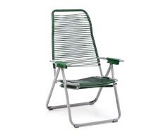 sal mar SDRAIO CORDONATA VERDE METALLO 175x60x105 cm 6 POSIZIONI