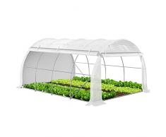 VOUNOT Serra da Giardino a Tunnel, Serra Orto con Finestre Avvolgibili per Piante Verde e Frutto, 4 x 3 x 2 m 12m², Bianco