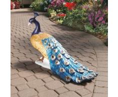Design Toscano by Blagdon DB20191 - Scultura da giardino, a forma di maestoso pavone, in resina