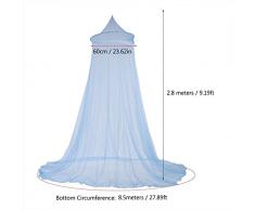 Biancheria da letto elegante della zanzariera della tenda del baldacchino del letto dei bambini di principessa del pizzo per la lettiera della stanza delle ragazze(Blue)