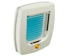 Ferplast Portina per Cani Piccoli e Gatti SWING 3 Gattaiola Porta Basculante,Installazione Universale,Entrata e Uscita Controllabile 4 Vie,Tunnel Parziale, Bianco(White) ,22.5 x 5 x 25.2 cm
