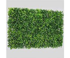 Kasahome 4 Pezzi Siepi Siepe Artificiale Decorativa Buxus Pannello Erba sintetica Pianta di Bosso Finto Recinzione per Interno ed Esterno 60x40 cm