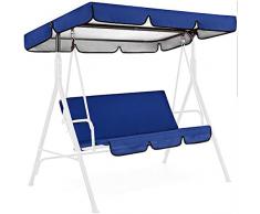 Cuscini Per Sedile Altalena E Baldacchino, Tettuccio Di Ricambio E Cuscino Del Sedile Per Sedia a Dondolo a 3 Posti, Imbottiture Per Sedile Altalena Con Protezione UV Impermeabile in Tessuto Oxford