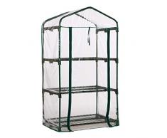 BIUDUI Copertura per Mini Serra da Giardino in PVC Copertura in plastica per Mini Serra a 3 Livelli Protezione per fioriera in plastica per Esterni escluso Telaio in Ferro