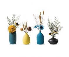 Sziqiqi Vasi Piccoli in Ceramica per Fiori Set di Vasi Decorativi per Soggiorno Mini Vasi Fatti a Mano per la Decorazione di Centrotavola Vaso Moderno Con Colori Opachi Morandi Set di 4