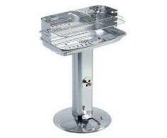 PEBSHOP Barbecue in Acciaio Inox con Colonna CM. 60X36 - H. CM. 89