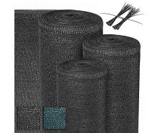 Sol Royal Telo ombreggiante SG 80-1000x100cm - Rete ombreggiante 165 g/m² - frangivento frangivista - Antracite - Tessuto HDPE con Fascette - Recinzione in Tessuto per Serra, Giardino e Balcone
