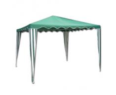 HOMEGARDEN Gazebo in Acciaio con Top di Copertura Verde 3 x 3 Metri