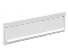 ARREGUI C603 Copri fessura buca delle lettere in Acciaio per Porte o Cancelli Esterni, Portalettere Esterne, Apertura 23 x 3 cm, Resistente alle Intemperie, Misura 24,8 x 7,3 cm, bianco