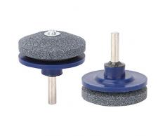 2Pcs Lama per affilare i tosaerba Pietra per affilare la lama per affilare i tosaerba per qualsiasi trapano elettrico/Trapano a mano