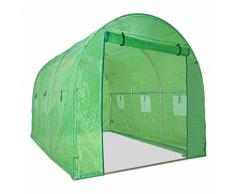 Serra da coltivazione 2x3 M serra da giardino con struttura a tunnel in acciaio zincato e copertura in PE retinato. Greenhouse da 6mq 200x300x190cm