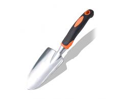 Pala da Giardino, Trapiantatore in Acciaio Inox, Pala a Mano con Manico in Gomma Morbida, Pala di Scavo per Piante da Giardino, Pala Attrezzo Attrezzi da Giardinaggio per Piantare Trapiantare