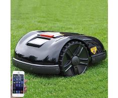 JUNIPI Robot Tagliaerba, Tagliaerba da Giardino A Ricarica Automatica, Batteria da 6,6 Ah, Antifurto, Orario di Lavoro Programmato E Tempo di Riposo, per Cortile/Parco (3200㎡), Telecomando WiFi