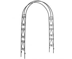 DOEWORKS, Arco da Giardino, per Varie Piante rampicanti, Giardino, Cortile, 90 cm di Larghezza x 213 cm di Altezza, Nero