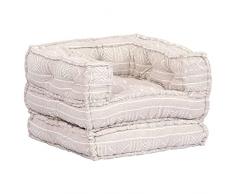 Homgoday Pouf Modulare Singolo Beige in Tessuto, Divani per Esterno da Giardino, Divano Salotto Giardino, Divano Terrazzo Esterno, Arredamento Giardino