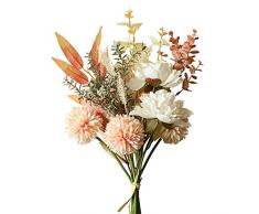 Mazzo Artificiale,Fiori Finti Artificiali Peonia Falsa Fiore Artificiale per la Decorazione Bouquet da Sposa in Seta per Decorazioni da Giardino per Feste in Casa, Centrotavola, Composizioni Floreali