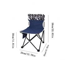 APXZC Sedia da Campeggio Esterna Pieghevole Portatile, con Custodia, Impermeabile Antiscivolo Confortevole Resistente Traspirante, per Barbecue Pesca Escursionismo Giardino Balcone