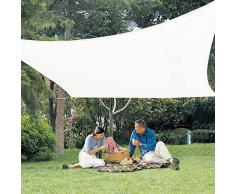 LOVE STORY Tena a Vela 2.5 x 3m Vela ombreggiante Rettangolare Parasole Esterno Traspirante HDPE Protezione UV per Giardino Terrazza，Beige