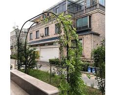 LIUU Arco per Rampicanti con Base,Arco Rampicanti Balcone 200x230cm,240x220cm,280x220cm,300x220cm,Arco per Roseti per Sostenere Piante Rampicanti(Nero/Bianco)