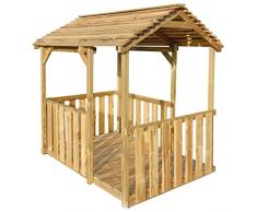 vidaXL Legno di Pino Casetta per Bambini da Giardino Gazebo Gioco allAperto