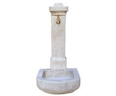 Stone Art & More Lana, fontana in pietra con marmo, resistente al gelo, altezza 96 cm, Made in Italy