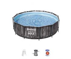Bestway 5614X Set Piscina Fuori Terra Steel Pro MAX Rotonda da 366x100 cm