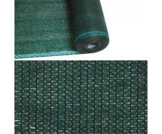 Rete OMBREGGIANTE/Ombra 90% H.1 mt X Lunghezza 15 Metri LINEARI, FRANGISOLE/FRANGIVISTA Telo Verde Scuro Giardino OSCURAMENTO 90%