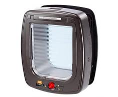 Ferplast Gattaiola con Microchip SWING MICROCHIP LARGE Porta basculante per gatti, Collare gatto con microchip incluso, 26,5 x 16,2 x h 31,5 cm Marrone