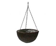 Ambassador Cestino sospeso in polyrattan (30,5 cm) (marrone)