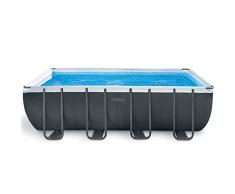 INTEX 26356NP, Piscina Rettangolare con Pompa Sabbia, Doppia scaletta, Telo Copertura, 549x274x132 cm