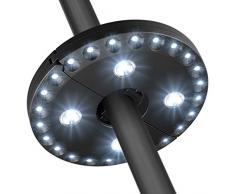 Lampada per Ombrellone, Giardino Luce Batteria Idromassaggio esterno Balcone Ombrello Lampada, 3 Livelli di Illuminazione