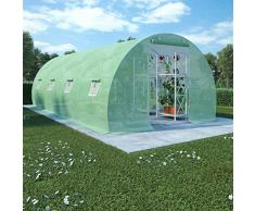 vidaXL Serra in Acciaio 18m² 600x300x200cm Vivaio Orto Frutteto Riparo Piante