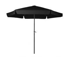 Miadomodo Ombrellone da giardino balcone terrazzo con bordo Ø 2,5 m Pirate Black