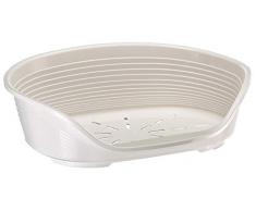 Ferplast Cuccia in Plastica per Cani e Gatti Siesta Deluxe 2 Cesta per Animali, 49 X 36 X H 17,5 Cm Bianco