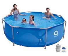 Avenli Piscina Rotonda con Pompa, Blu