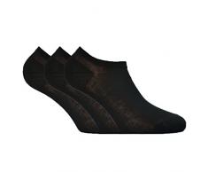 Fontana Calze, 12 paia di calzini fantasmino pariscarpa in 100% Cotone Filo di Scozia nero 45/47