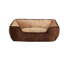 dibea Letto cani 2 in 1 cuscino cani cestino cani dimensione (M) 80x60 cm marrone/beige