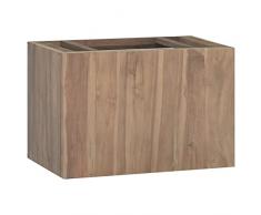 Lechnical Mobile da Bagno,Mobili a Bagno,Mobile da Bagno Salvaspazio,Mobile da Bagno a Parete 60x39x40 cm in Legno Massello di Teak