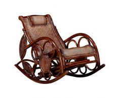 Sedia a dondolo da giardino in rattan – Sedia a dondolo da giardino in vimini – Poltroncina per divano pigro, sedia a dondolo per piscina, cortile, cortile, cortile, cortile, facile da montare