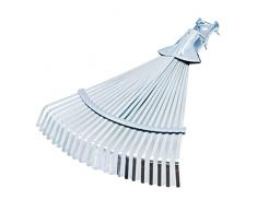 Sikurotech Rastrello Giardino in Acciaio Zincato Foglie Terra Sassi, Scopa Utensile Manuale Accessorio Giardinaggio Pulizia