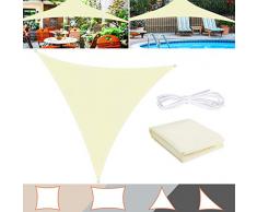 TedGem Tende da Sole per Esterno, Vela Ombreggiante,Tenda a Vela Triangolo 3 x 3 x 3m Metri, Protezione Raggi UV Vela Tenda, Impermeabile e Resistente, per Giardino Balcone Terrazza(3X3X3M)