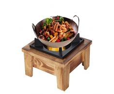 Heayzoki Stufa Pirolitica, Fornello ad Alcool, Fornello da Campeggio, Resistente al Fuoco e ad Alta Temperatura, con fornello/ripiano in Legno, per Campeggio/Picnic/Barbecue