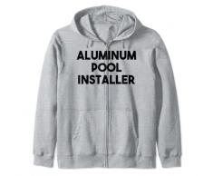 Installatore di alluminio della piscina Felpa con Cappuccio