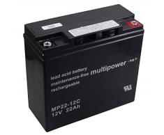 - Gel batteria al piombo Multi Power MP22 - 12 C Pb tecnologia AGM pesce Finder Fun Scooter Robot tosaerba WOLF aw17an Robomow RL2000 RL-2000 BGL. FIAMM Ecoforce F19 - 12B prato trattore tosaerba Longex 12LCP-Carrello per