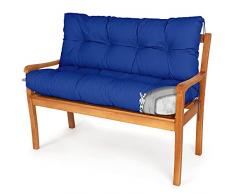 Spatium Cuscino per Panca Sfoderabili Impermeabile Rivestimento Trapuntato Sedile + Schienale 30 Taglie tra Cui Scegliere 7 Colori(100 x 100 x 10cm Blu)