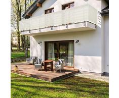 Lumaland Tenda frangivento da Balcone 0,9 x 5 m, con Corde per Montaggio, 100% HDPE con Filtro Anti UV, Creme